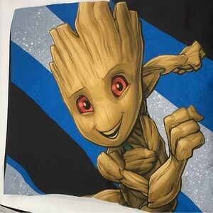 Marvel Guardians of the Galaxy Groot Standard Pocket Pillowcase Blue Black Hero